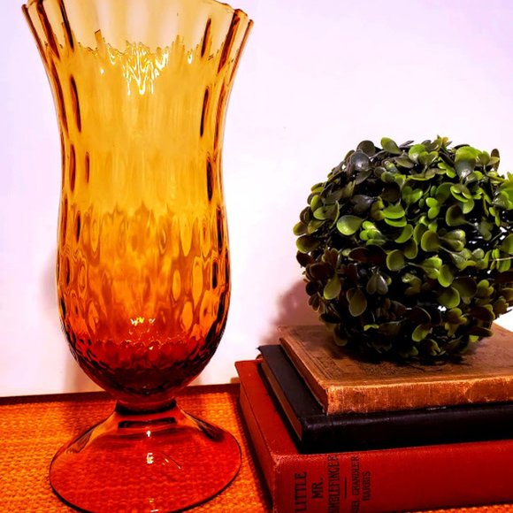 Vintage Empoli Amber Vase - Picture 1 of 9